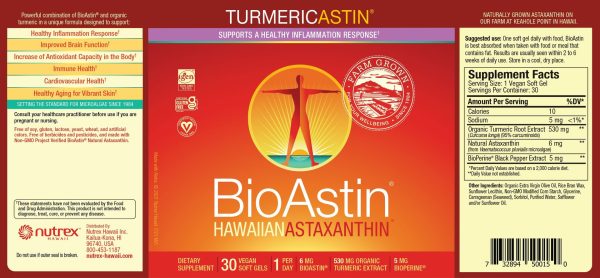 BioAstin TurmericAstin 6mg 30 Vegan Softgels Online - Image 2