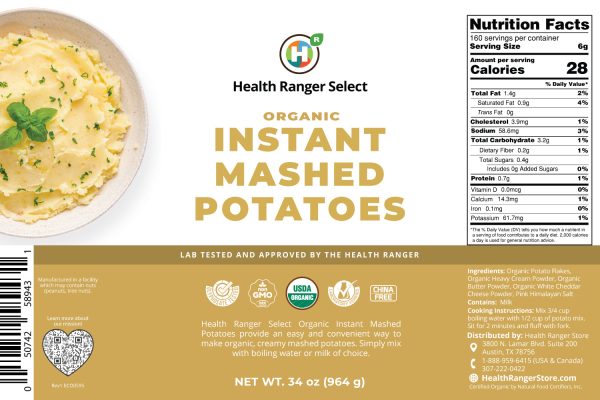 Organic Creamy, Buttery and Cheesy Mashed Potatoes 34 oz (964g) #10 Can (2-Pack) Cheap - Image 3